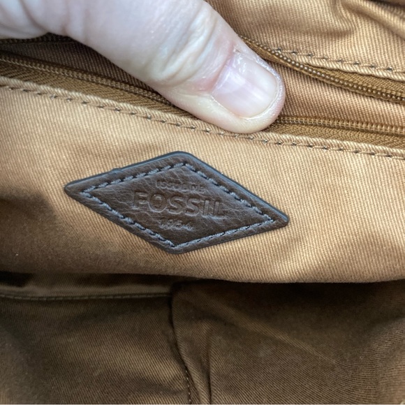 Fossil Jenna Floral Crossbody Canvas Leather Bag Blue Multicolor - Picture 5 of 14